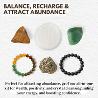 Dhan Vriddhi Set - Money Magnet Bracelet + Selenite Plate