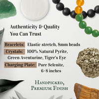 Dhan Vriddhi Set - Money Magnet Bracelet + Selenite Plate