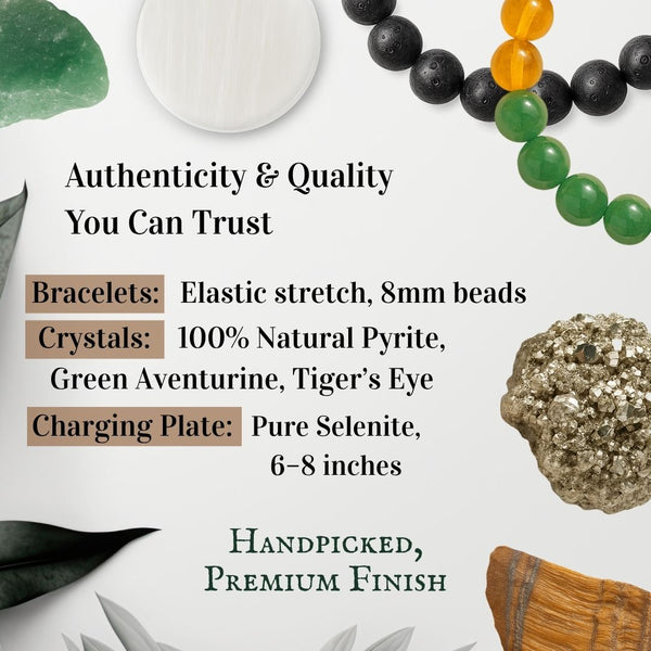 Dhan Vriddhi Set - Money Magnet Bracelet + Selenite Plate