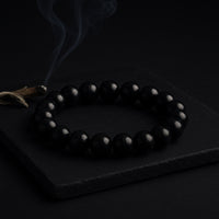 Natural Black Tourmaline 8mm beaded bracelet for grounding and negativity shield