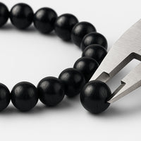 Certified natural Black Tourmaline bracelet 8mm for root chakra balance