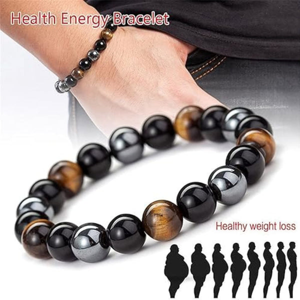 Unisex Triple Protection Bracelet 8 mm for men and women in India, ideal for evil eye and negativity protection.