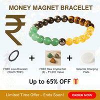 Dhan Vriddhi Set - Money Magnet Bracelet + Selenite Plate