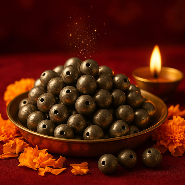 Pyrite 8 mm round beads with drilled holes, ready for jewelry stringing