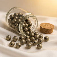 Pyrite abundance crystal beads 8 mm for DIY jewelry and wealth intention